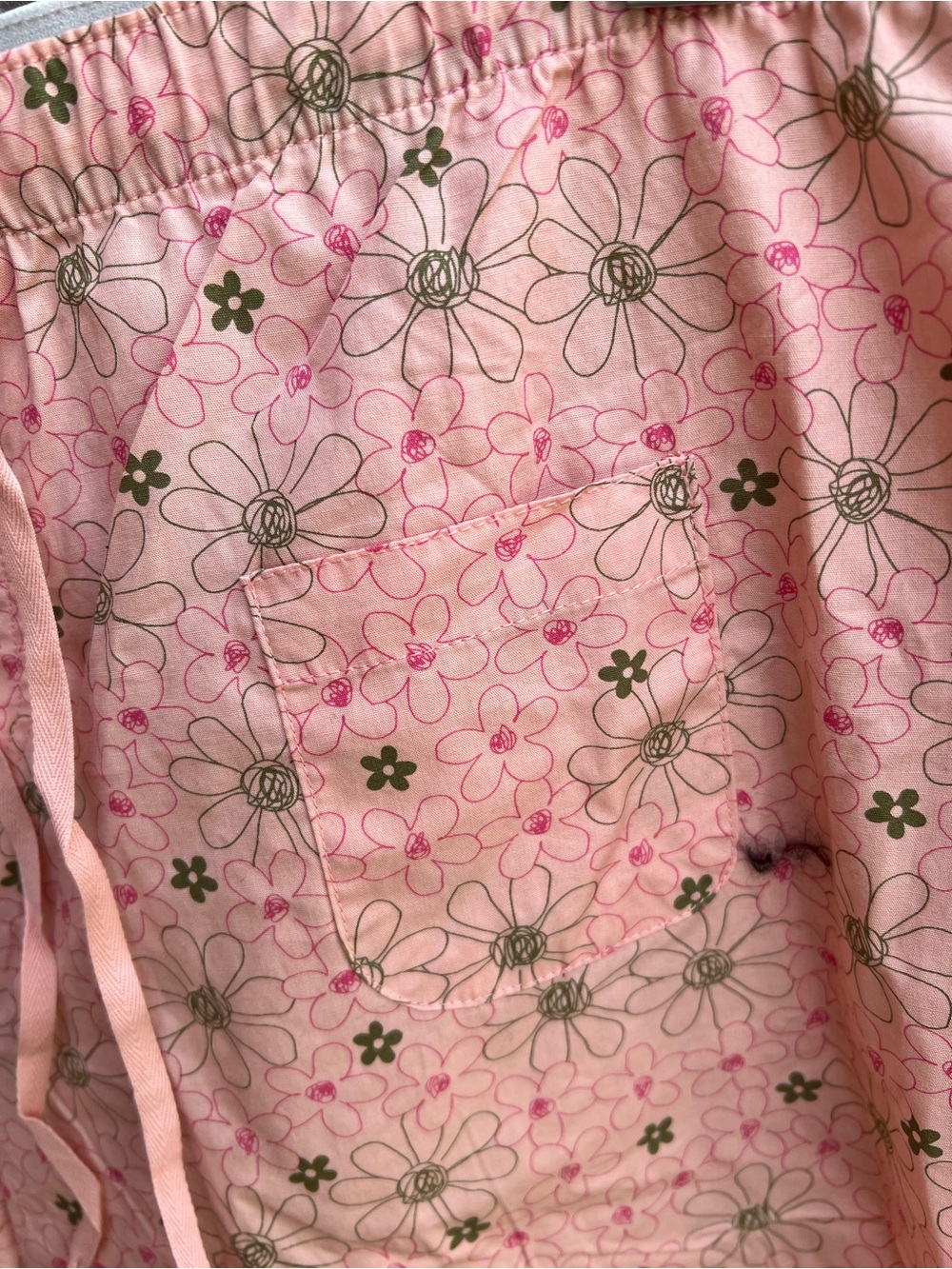 👗Life is good Pink Floral Drawstring crop Lounge Pants - Picture 4 of 8